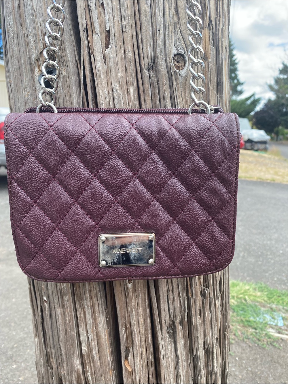 Nine West Maroon Shoulder Bag Purse